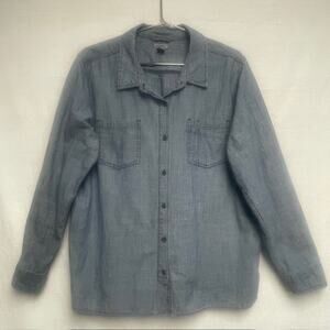 Carhartt Women's Denim Front Button Long Sleeve Shirt Size XXL (20)